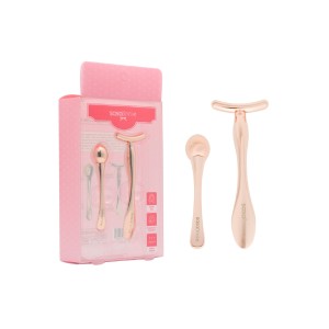 FACIAL MASSAGER CARE SET 2PCS (ROSE PINK)