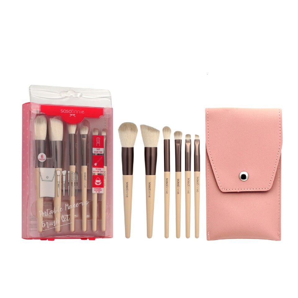 PORTABLE MAKE-UP BRUSH SET 6PCS